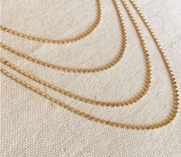 Fiona - Flat Ball Necklace with Serpent Charm