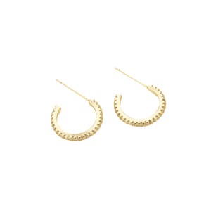 Fay - Small Gold Hoops with Cubic Zirconia