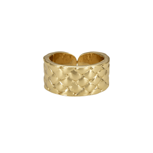 Zula - Diamond Etched Adjustable Ring