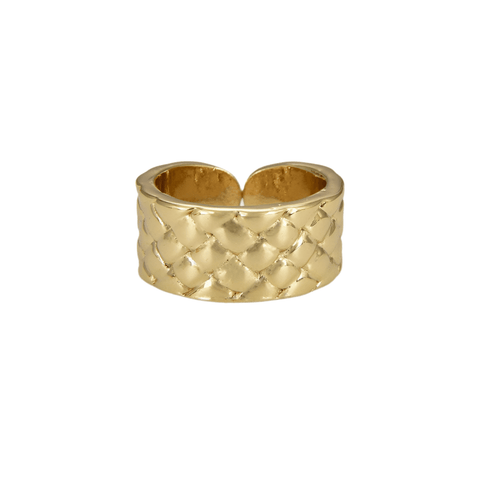 Zula - Diamond Etched Adjustable Ring
