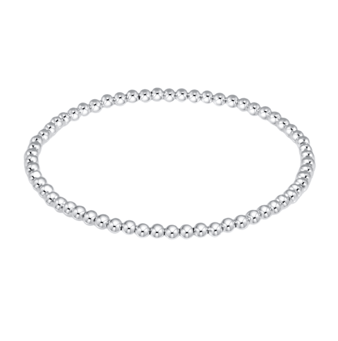 Bella Signature Sterling Silver 3mm Beaded Bracelet