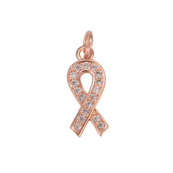 Awareness Ribbon Cubic Zirconia Charm