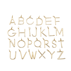 Letter Charm with Cubic Zirconia