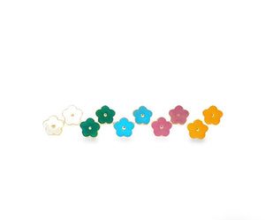 5 Petals Calystegia Flower Colorful Stud Earrings