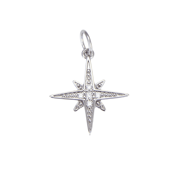 Starburst Star Pendant with Cubic Zirconia