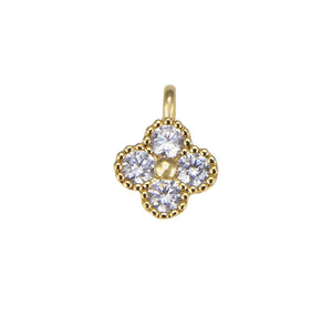 Four Leaf Clover Shell Charm