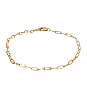 14K Gold Filled Flat paperclip bracelet