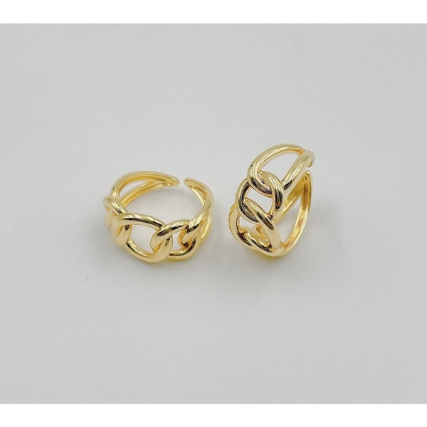 18K Gold Filled Chunky Link Chain Ring