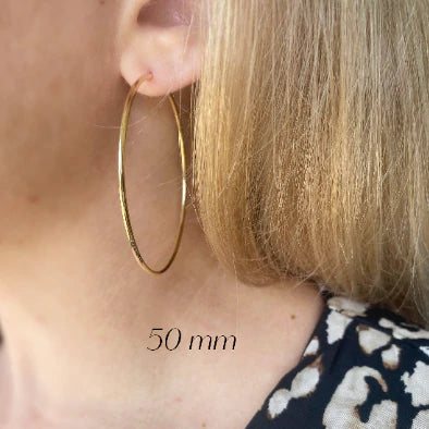 18K Gold Filled Endless Hoop Earrings