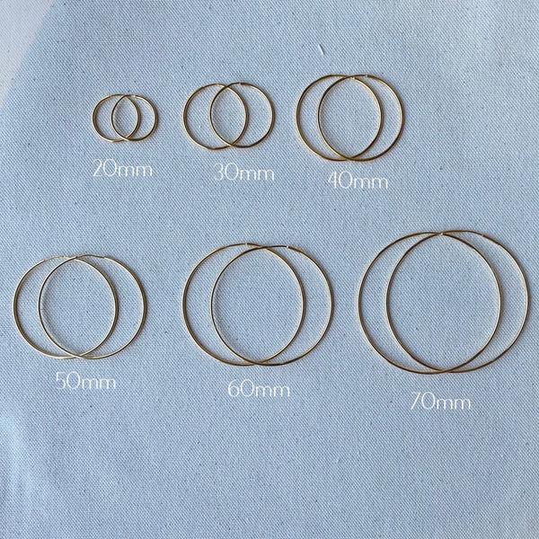 18K Gold Filled Endless Hoop Earrings