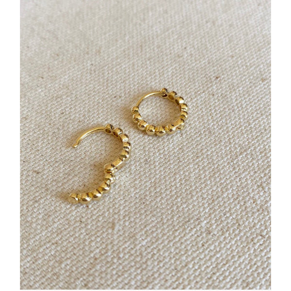 Jessica - Beaded Clicker Hoop Earrings