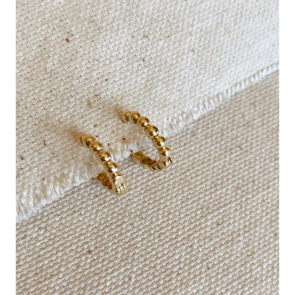 Jessica - Beaded Clicker Hoop Earrings