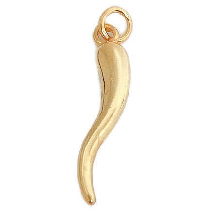 18K Gold Filled Italian Cornicello Horn Charm