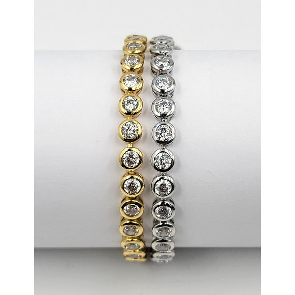 18k Gold Filled Cubic Zirconia Adjustable Tennis Bracelet