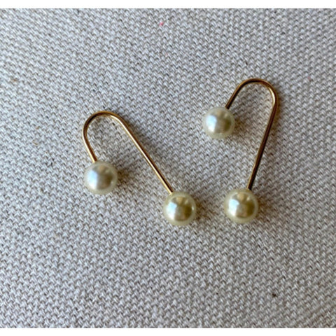 Talia - Screw Back Pearl Earrings