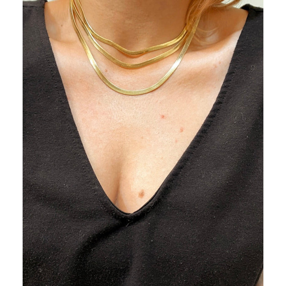 18k Gold Filled Herringbone