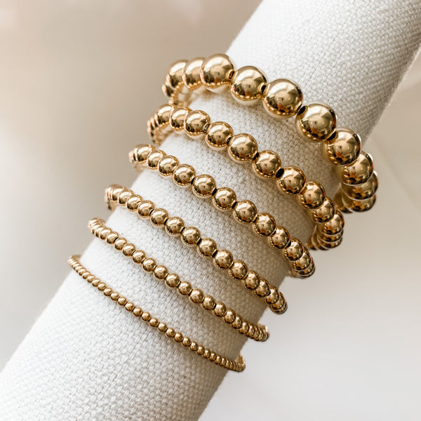 Bella Signature 5mm Gold Beaded Bracelet