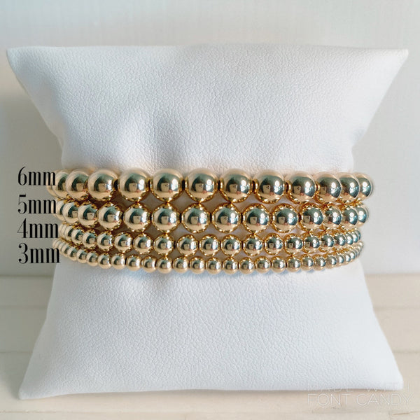 Bella Signature 6mm Gold Beaded Bracelet