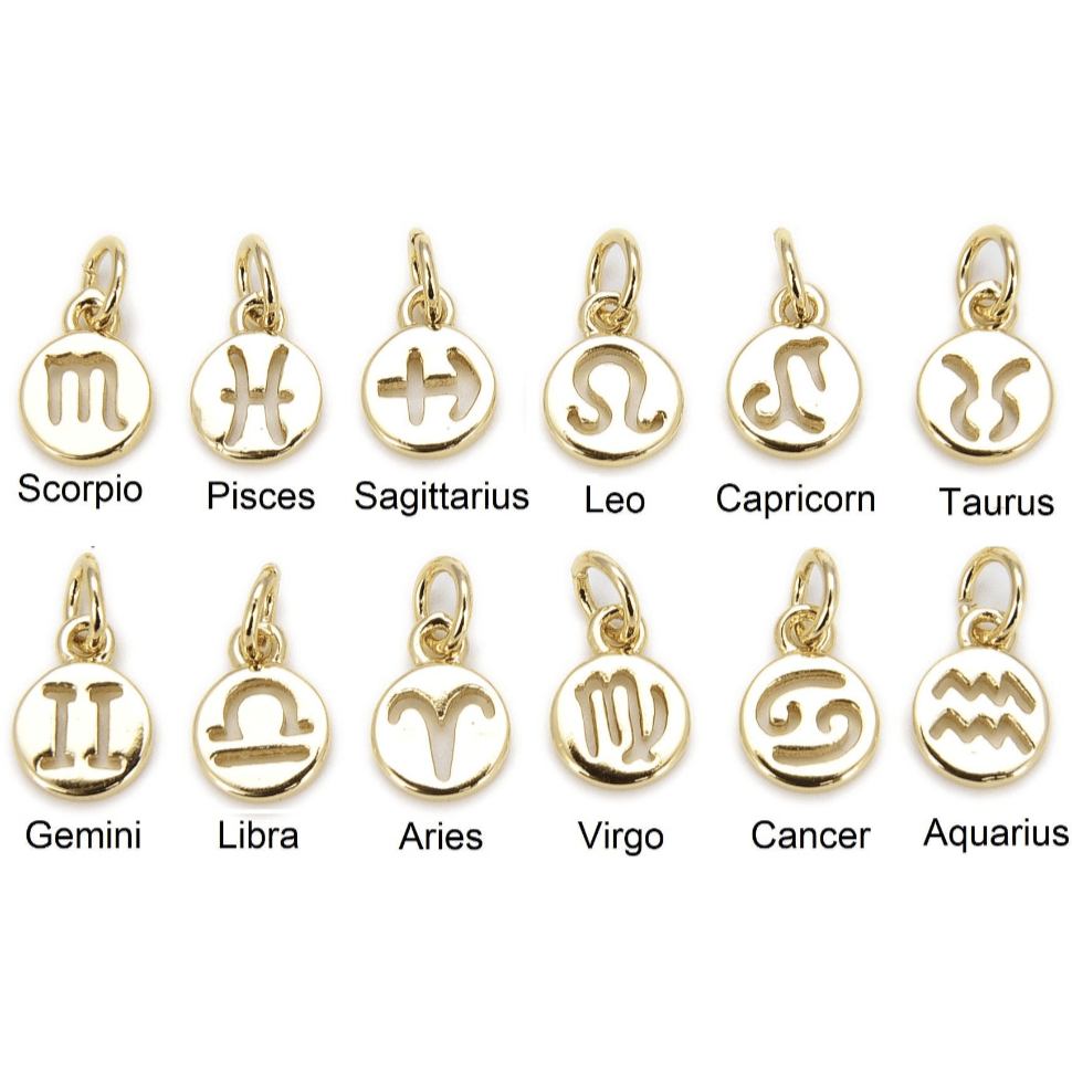 18K Gold Filled Zodiac Sign Charm