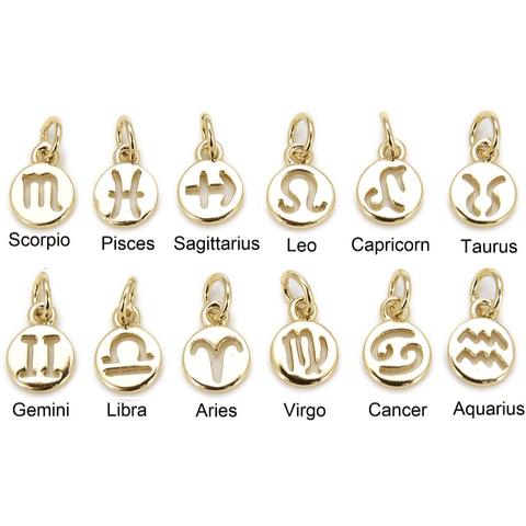 18K Gold Filled Zodiac Sign Charm