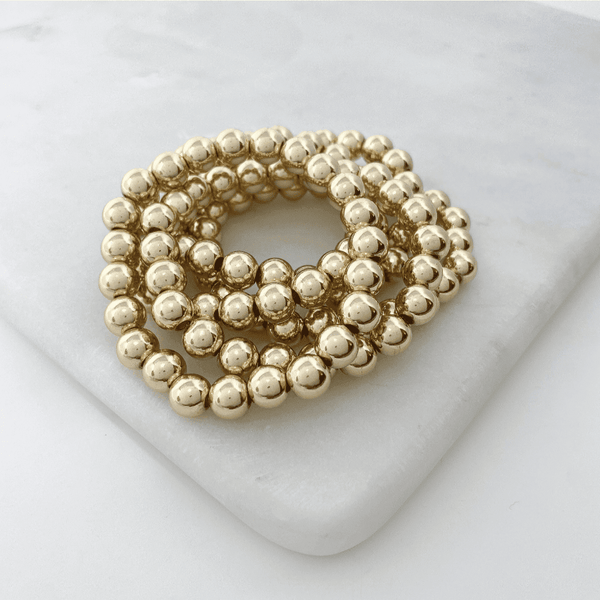 Bella Signature 8mm Gold Beaded Bracelet